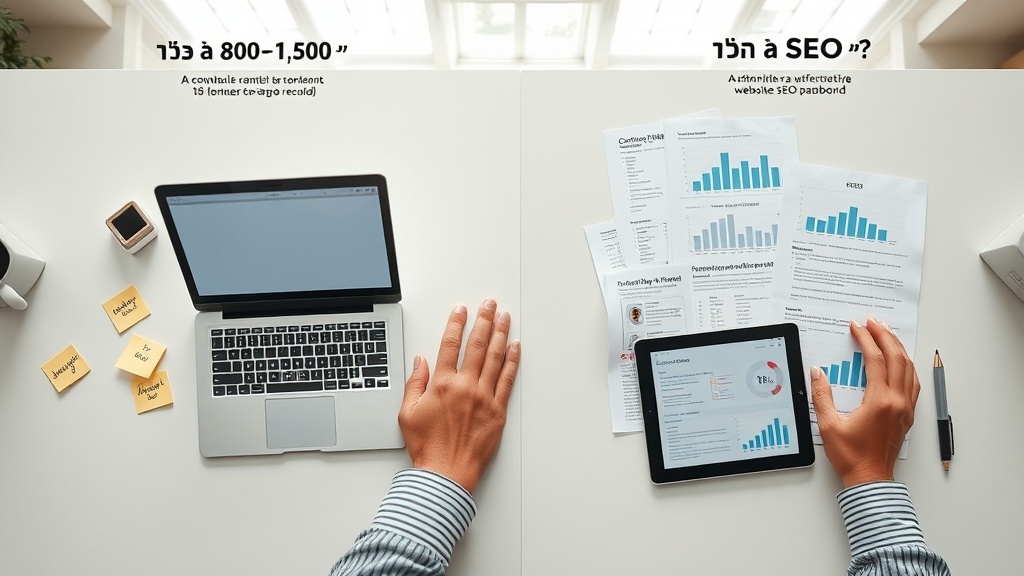 טבלת השוואה הצעת מחיר קידום אתרים זולה מול הצעה מקצועית